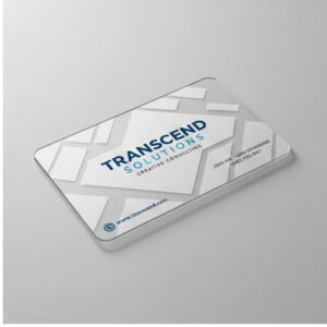 Clear Plastic 20pt. Business Cards with Round Corners 4/0