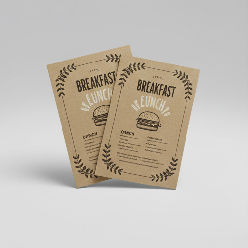 Full Page 18PT Brown Kraft Menu - Image 3